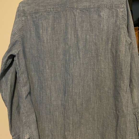 Per Se Casual Blue Button Down Shirt - Picture 3 of 4